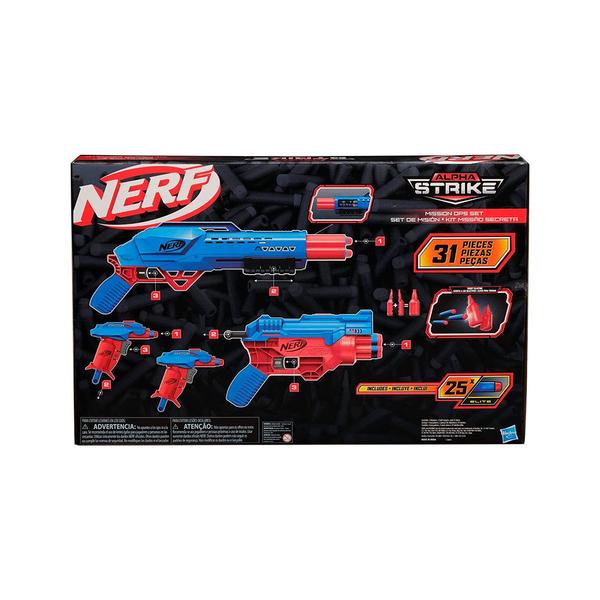 Lançador de Dardos Nerf Alpha Strike Kit Missão Secreta F2556 - Hasbro Imagem de Lançador de Dardos Nerf Alpha Strike Kit Missão Secreta F2556