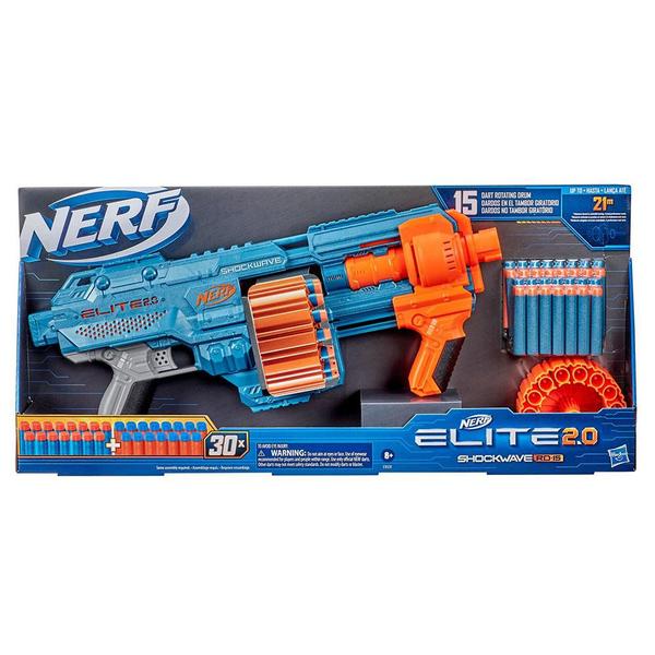 Lançador de Dardos Nerf - Elite 2.0 - Shockwave RD-15 - Hasbro Imagem de Lançador de Dardos Nerf - Elite 2.0 - Shockwave RD-15 - Hasbro