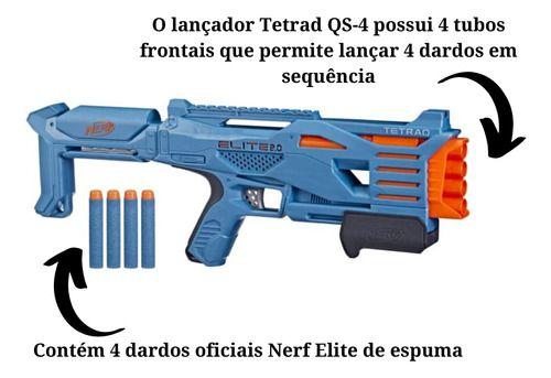 Imagem de Lançador De Dardos Nerf Elite 2.0 Tetrad Qs-4 F5026 - Hasbro