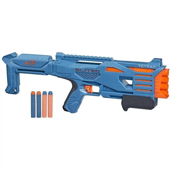 Imagem de Lançador de Dardos - NERF Elite 2.0 Tetrad QS 4 - Hasbro F5026