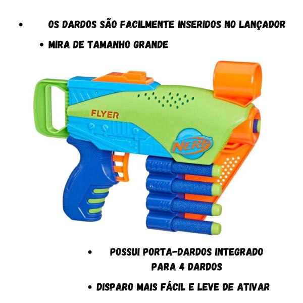 Imagem de Lançador De Dardos Nerf Elite Jr Flyer com 5 Dardos Hasbro