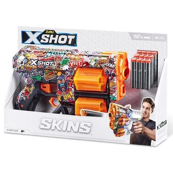 Imagem de Lançador de Dardos X Shot Sketch Skins 12 Dardos Candide