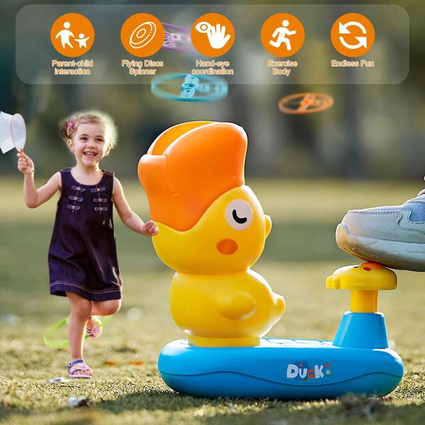 Imagem de Lançador de discos voadores ETPlanet Duck Outdoor Toy para crianças de 4 a 8 anos