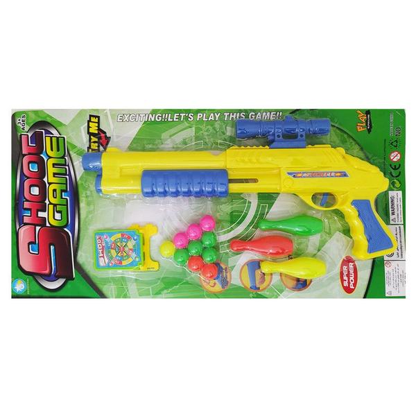 Imagem de Lançador de pressão estilo nerf lança bolinhas infantil