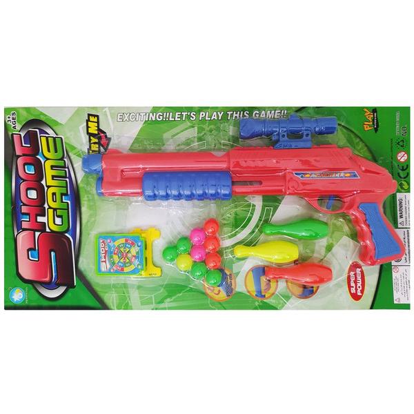 Imagem de Lançador de pressão estilo nerf lança bolinhas infantil