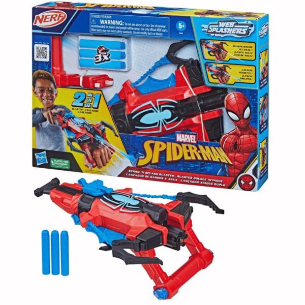 Imagem de Lançador Duplo Dardos E Água Spider Man 3 Dardos 5+Hasbro