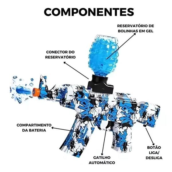 Lançador Infantil de Bolinhas de Gel com Disparo Automático - GOLDENMIX Imagem de Lançador Infantil de Bolinhas de Gel com Disparo Automático