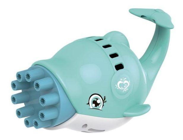 Lançador Mania de Bolha Golfinho Azul - DM Toys Imagem de Lançador Mania de Bolha Golfinho Azul