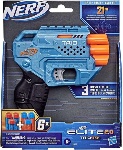 Lançador Nerf Elite 2.0 Trio TD-3 Hasbro E9957 Imagem de Lançador Nerf Elite 2.0 Trio TD-3 Hasbro E9957