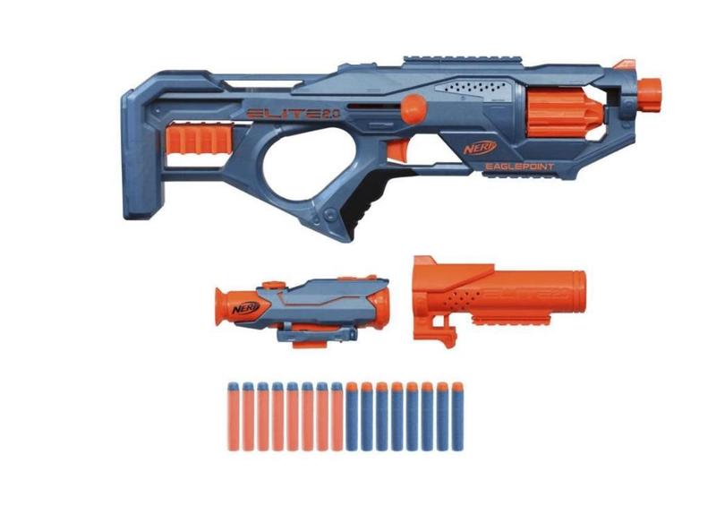 Lancador Nerf Elite 20 Eaglepoint RD-8 Hasbro F0424 HASBRO Imagem de Lancador Nerf Elite 20 Eaglepoint RD-8 Hasbro F0424 HASBRO