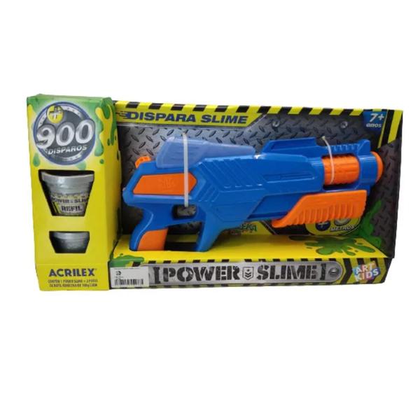 Imagem de Lançador Pistola  Acrilex Power Slime Azul - 7891153100418