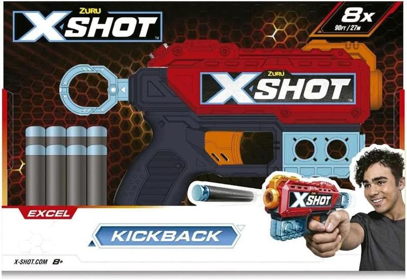 Lançador Recoil Red 8 dardos - X-Shot - 5708 - CANDIDE Imagem de Lançador Recoil Red 8 dardos - X-Shot - 5708