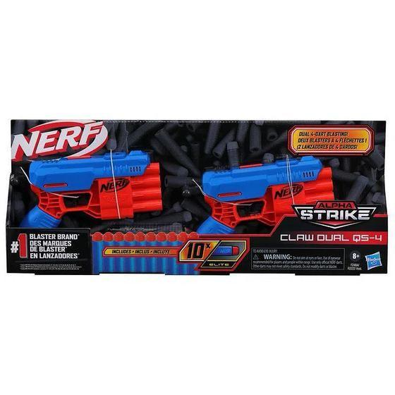 Lançadores de Dardos Nerf Alpha Strike Claw Dual QS-4 Hasbro Imagem de Lançadores de Dardos Nerf Alpha Strike Claw Dual QS-4 Hasbro