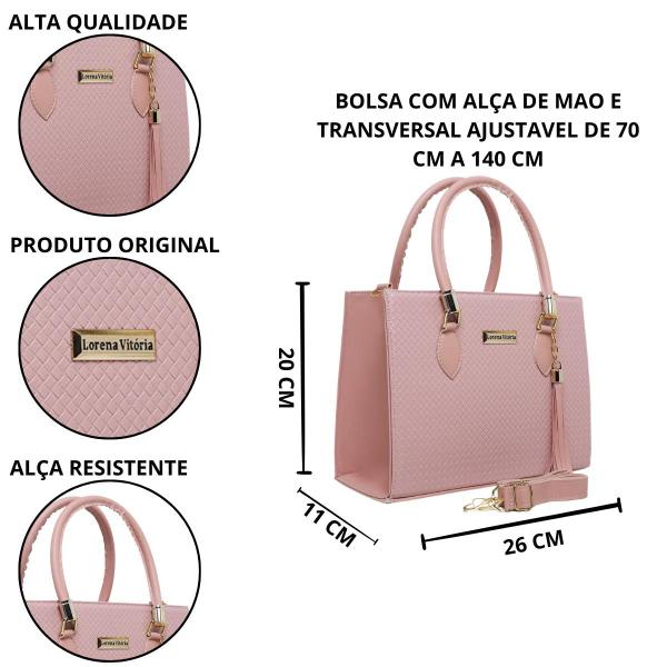 Imagem de Lançamento bolsa feminina trança material escamado