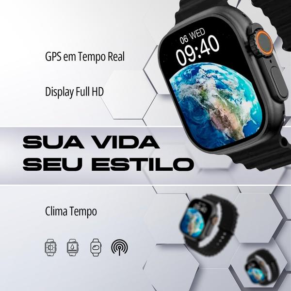 Imagem de Lançamento Smartwatch Js Hello 9 Amoled 2024 Gps Chatgpt Original + Película