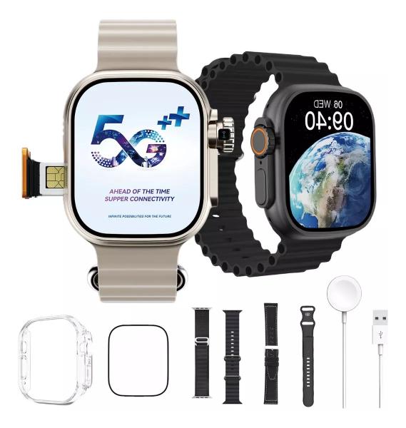 Imagem de Lançamento Smartwatch Ultra 3 Ai Chip 5g Câmera Wifi 16gb + 4 Pulseiras