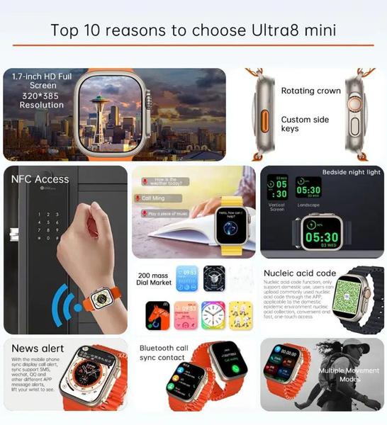 Imagem de Lançamento Smartwatch W68 Ultra Mini Microwear 41mm P/ Pulso Fino Original