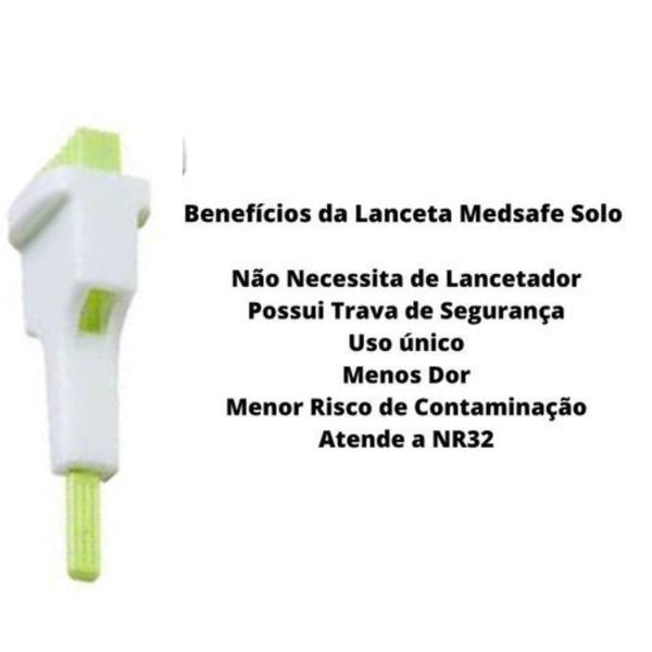 Imagem de Lanceta Automática Segura para Sangue Glicemia Diabétes 29G Cx. C/100 Unidades