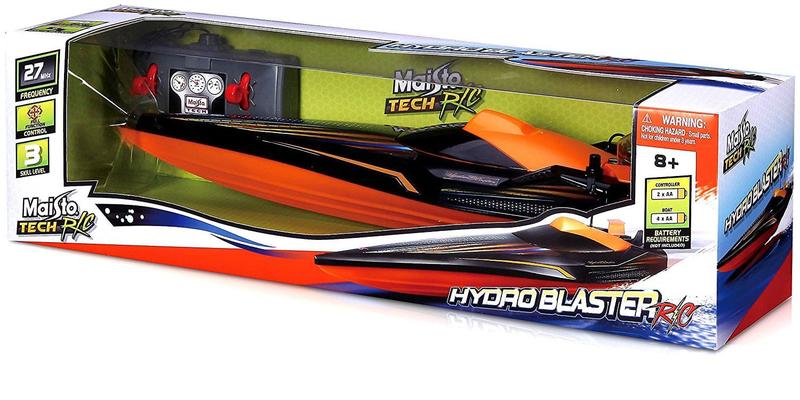 Imagem de Lancha De Controle Remoto Hydro Blaster Tech R/C Preto E Laranja Maisto 82763