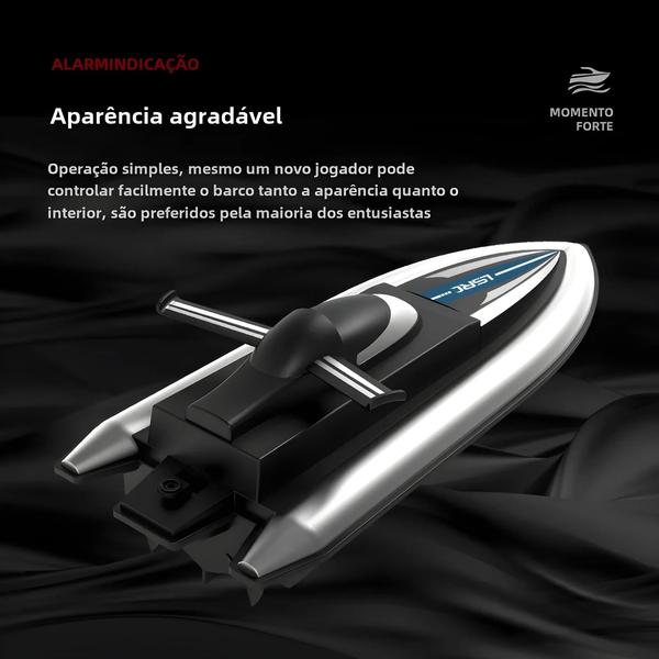 Imagem de Lancha de Corrida RC de Alta Velocidade 24G - Recarregável e à Prova D'Água