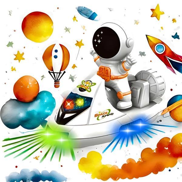 Imagem de Lancha Espacial Branca Brinquedo Infantil Astronauta