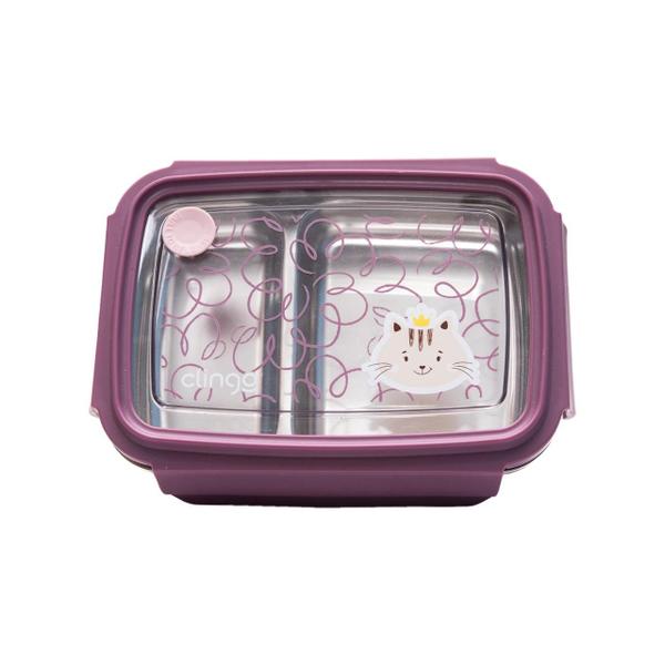 Imagem de Lancheira Bento Box Inox Com Divisorias Milky Clingo