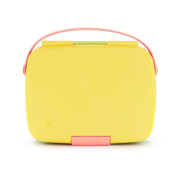 Imagem de Lancheira Bento Box Munchkin Amarelo Verde Rosa Com Talheres