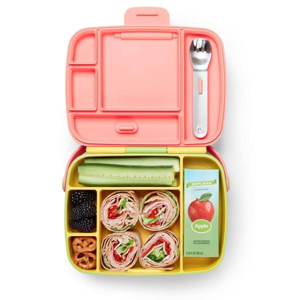 Imagem de Lancheira Bento Box Munchkin Amarelo Verde Rosa Com Talheres