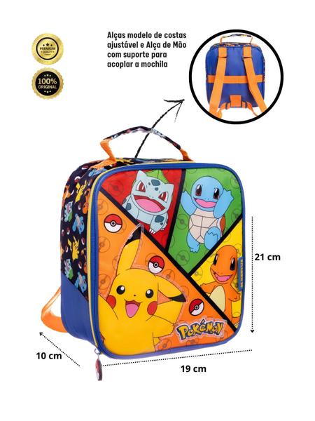 Imagem de Lancheira Bolsa Térmica Escolar Pokemon Original 13624