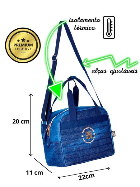 Imagem de Lancheira Bolsa Térmica Rebecca Bonbon Jeans 