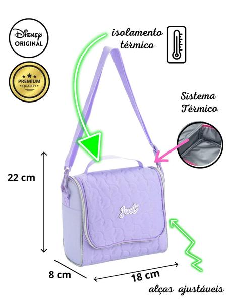 Imagem de Lancheira Bolsa Térmica Unicórnio Basic - Lilás Reforçada