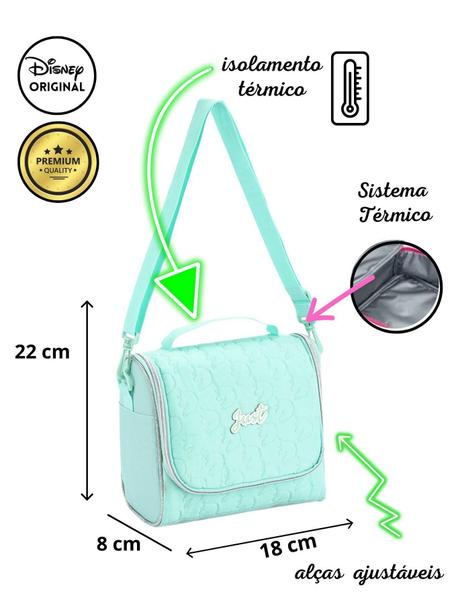 Imagem de Lancheira Bolsa Térmica Unicórnio Basic - Verde Reforçada