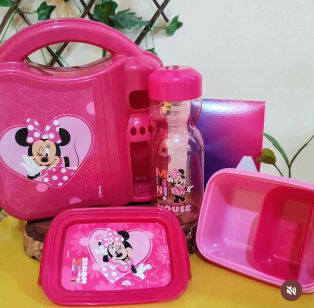 Imagem de Lancheira com garrafa e porta-lanche com trava Minnie -AVON