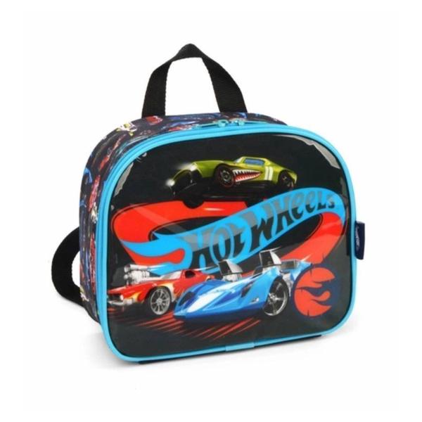 Imagem de Lancheira Costas Hot Wheels Infantil Escolar 