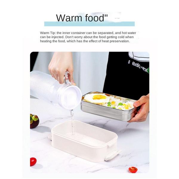 Lancheira de aço inoxidável, grande capacidade, adequada para - Wokex Imagem de Lancheira de aço inoxidável, grande capacidade, adequada para