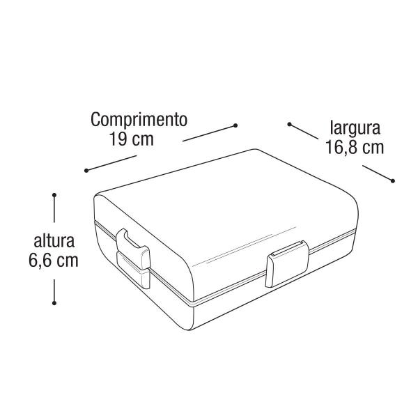 Imagem de Lancheira de Plástico com Label, Travas e Divisórias Arqplast