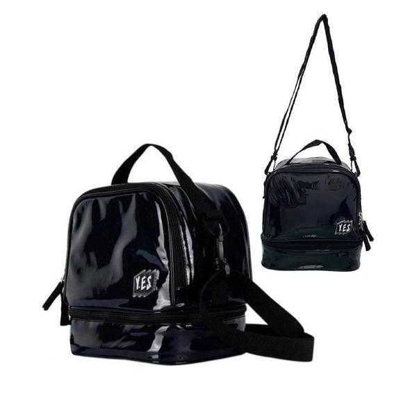 Imagem de Lancheira E Bolsa Com Alça 2 Divisórias Preto Yes