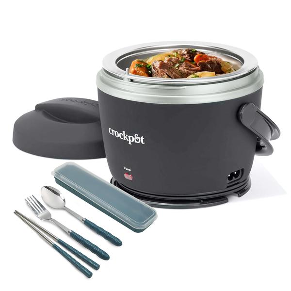 Imagem de Lancheira elétrica Crock-Pot Food Aquecedor 591 ml com conjunto de talheres