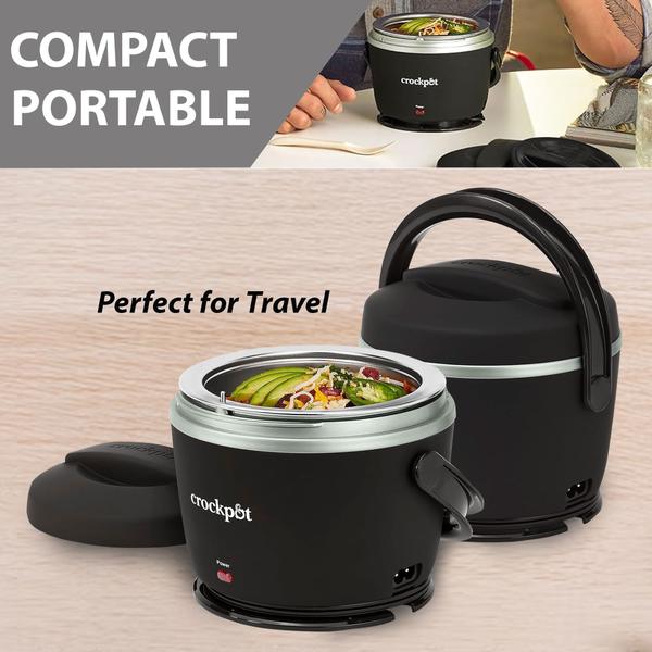 Imagem de Lancheira elétrica Crock-Pot Food Warmer 591ml Black Licoric