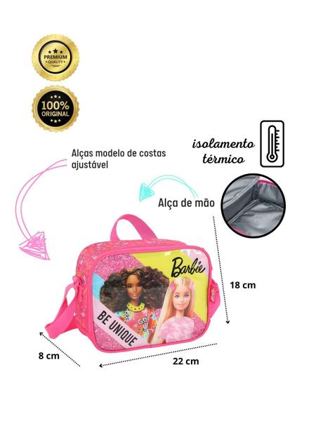 Imagem de Lancheira Escolar Térmica Barbie Unique La41413 - Pink