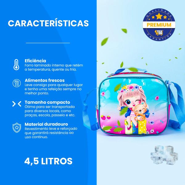 Imagem de Lancheira Escolar Térmica Bolsa De Lanche Passeio Infantil