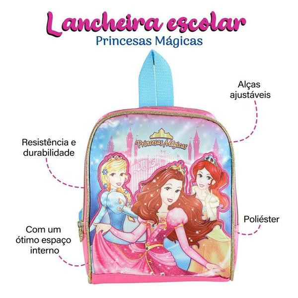 Imagem de Lancheira Escolar Térmica Infantil Tema Princesas Mágicas