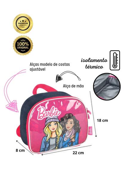 Imagem de Lancheira Escolar Termica Luxo Barbie - Azul