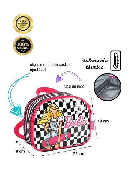 Lancheira Escolar Térmica Luxo Barbie - Maxlog Imagem de Lancheira Escolar Térmica Luxo Barbie