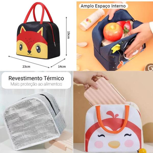 Imagem de Lancheira Infantil Bolsa Termica Necessaire Escolar Unissex