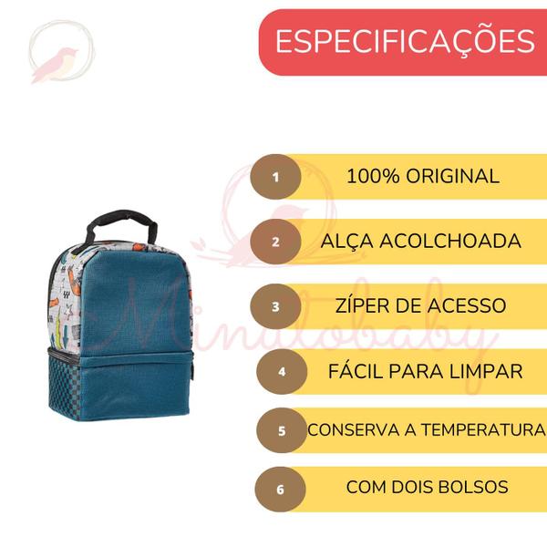 Imagem de Lancheira infantil isolamento térmico escola Thermos estampada Skate