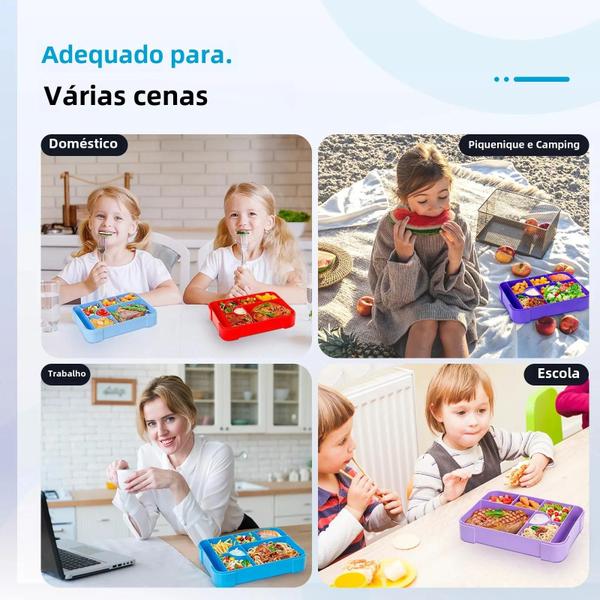 Imagem de Lancheira Infantil Portátil à Prova de Vazamentos com Compartimentos