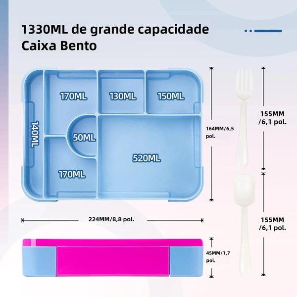 Imagem de Lancheira Infantil Portátil à Prova de Vazamentos com Compartimentos