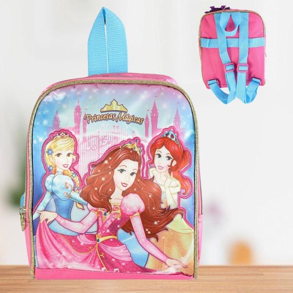 Imagem de Lancheira Infantil Princesas Mágicas Escola Viagem Passeio