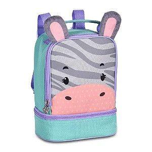 Imagem de Lancheira Infantil Térmica 02 Alças Zebra com Bolso